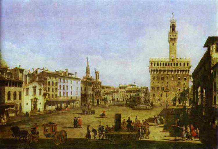 Bernardo Bellotto Signoria Square in Florence. China oil painting art